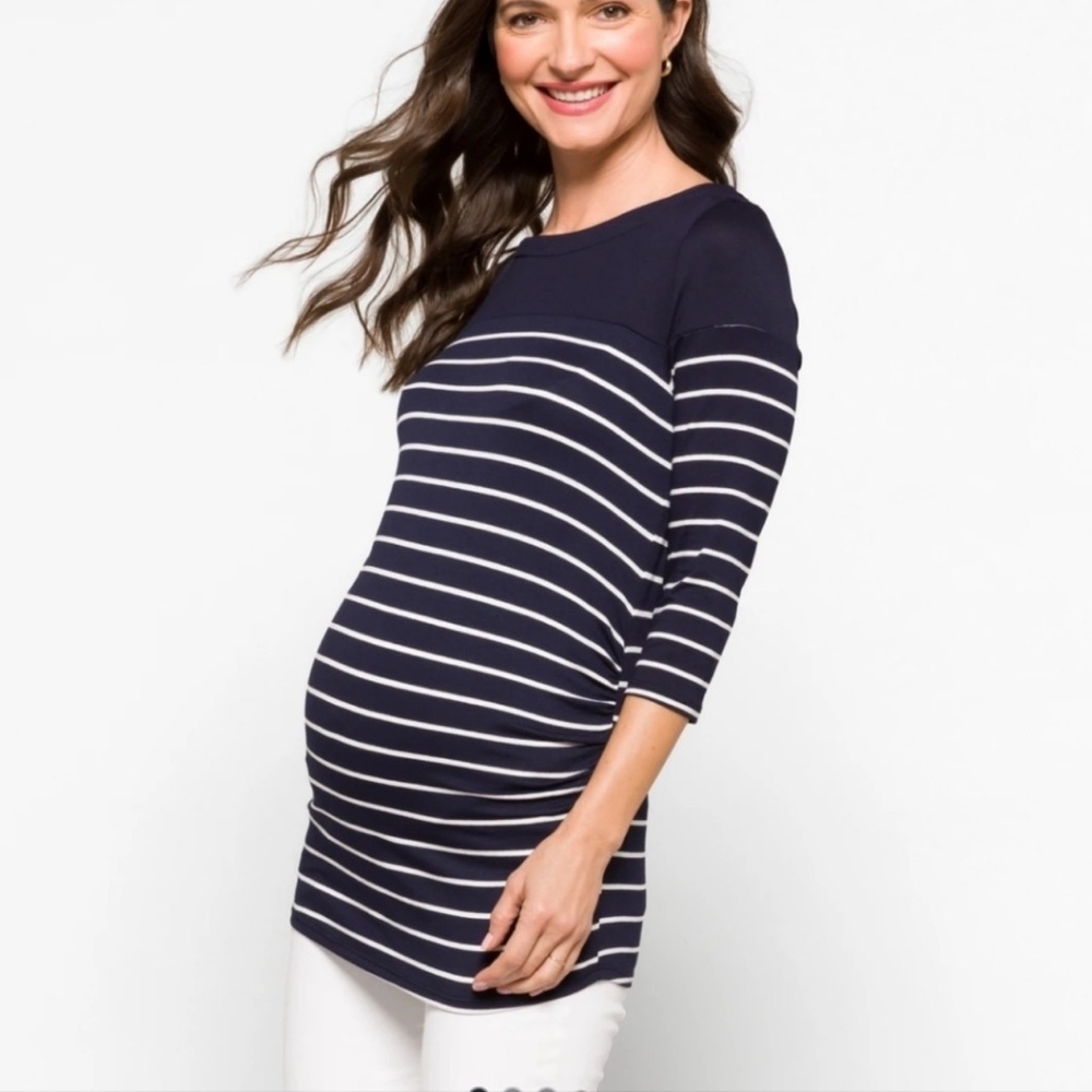 Laila Jayde Taranto Maternity Button Back Knit Top